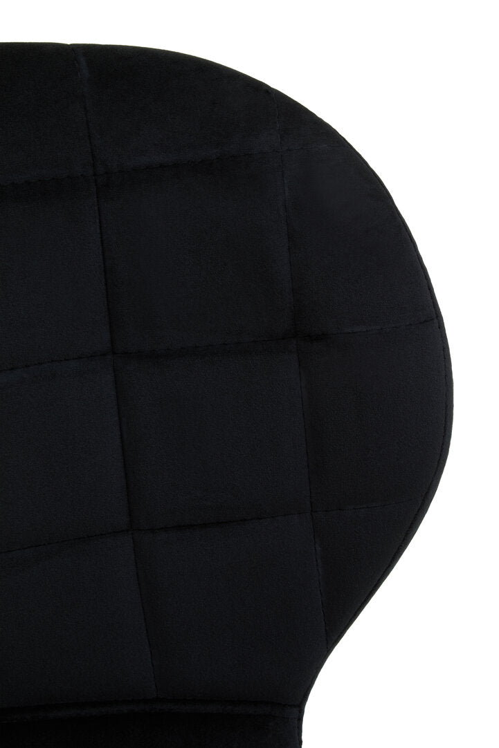 Amalfi Black Velvet Dining Chair