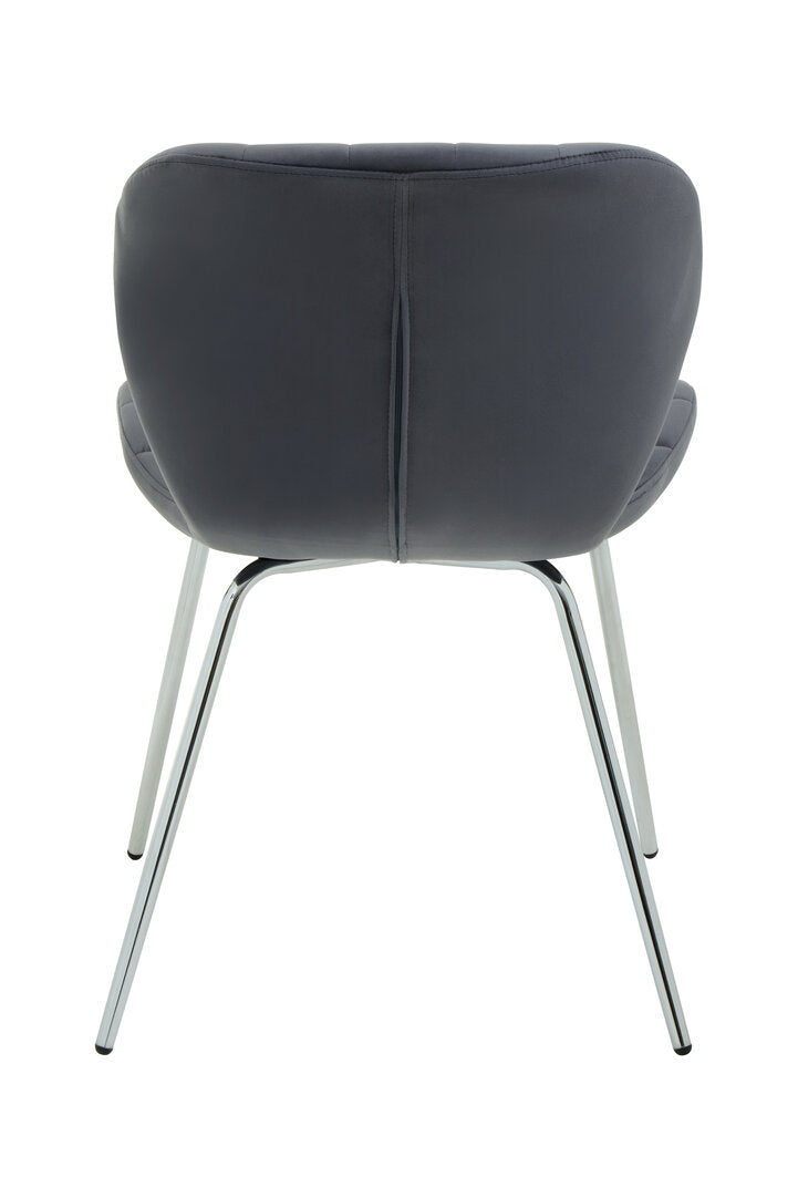 Amalfi Velvet Dining Chair Grey