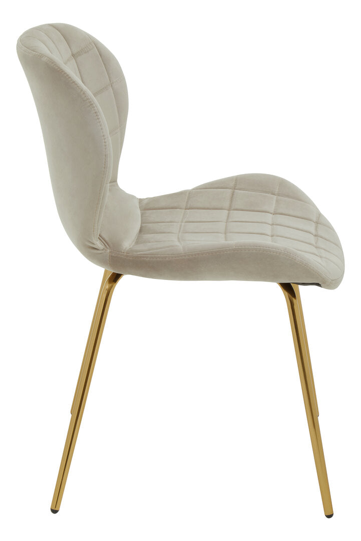 Amalfi Mink Velvet Dining Chair