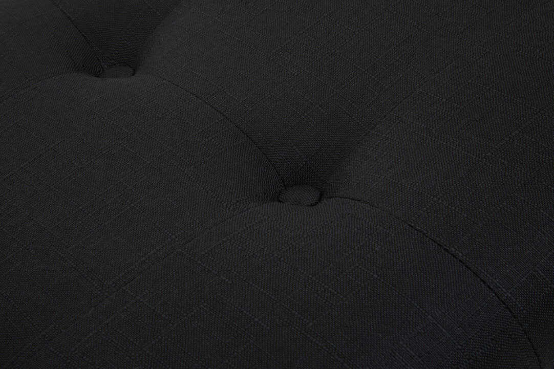 Cannes Black Fabric Bench