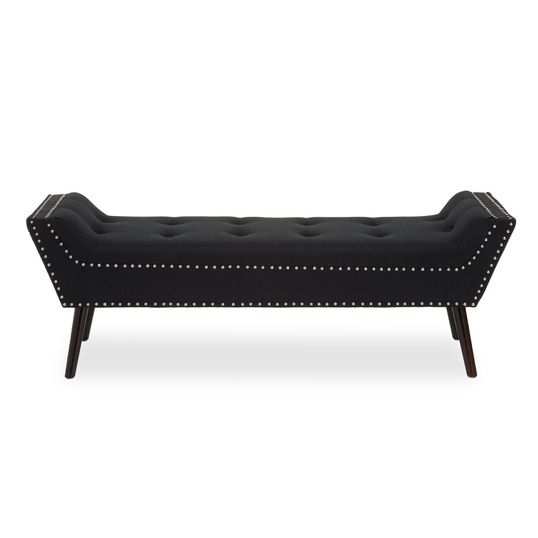 Cannes Black Fabric Bench