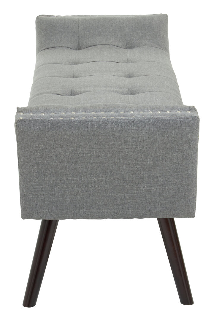 Cannes Grey Fabric Bench