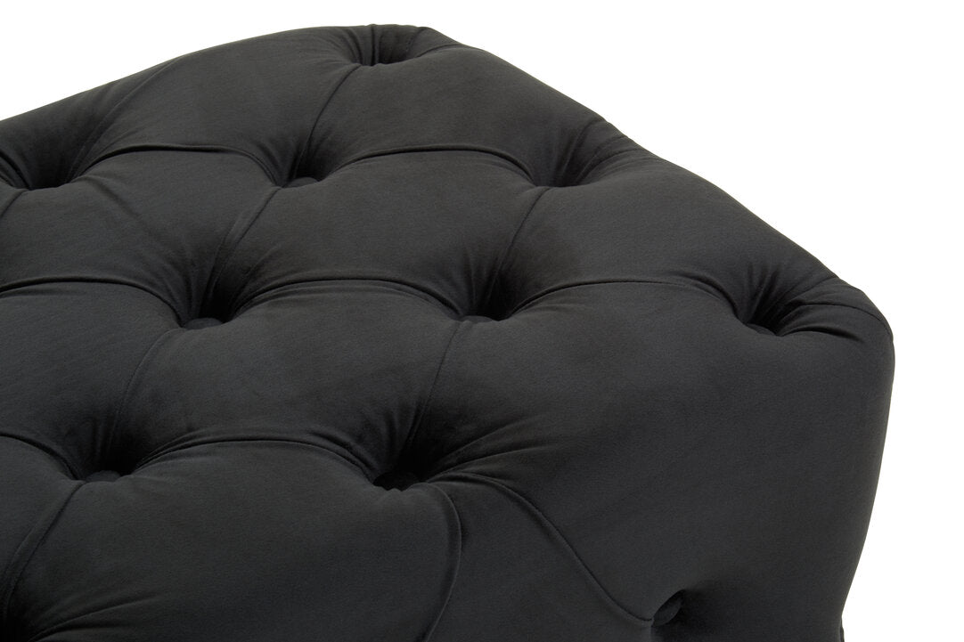 Cannes Black Velvet Bench