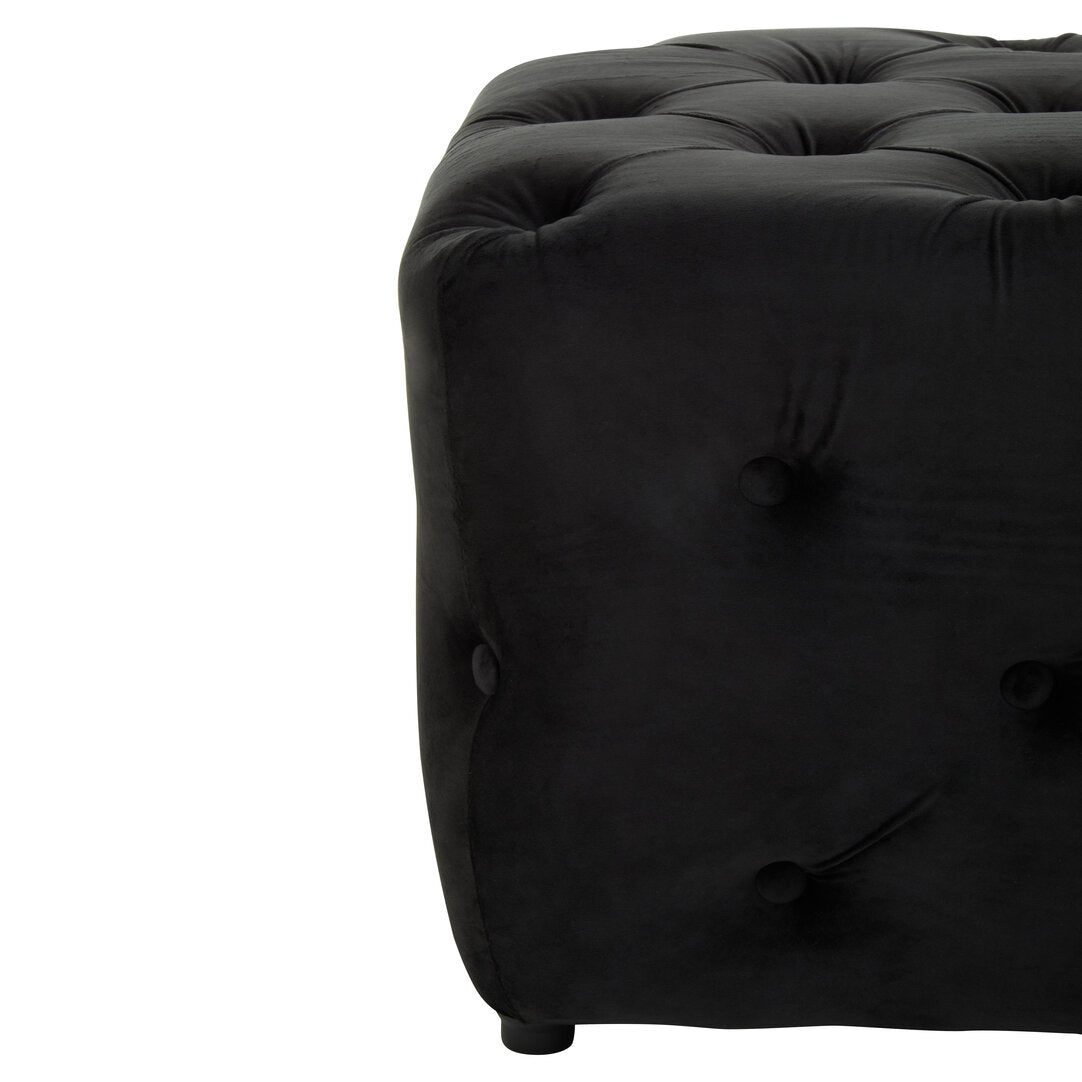 Cannes Black Velvet Bench