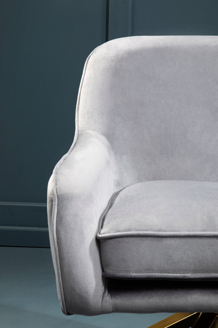 Vienna Grey Velvet Chair