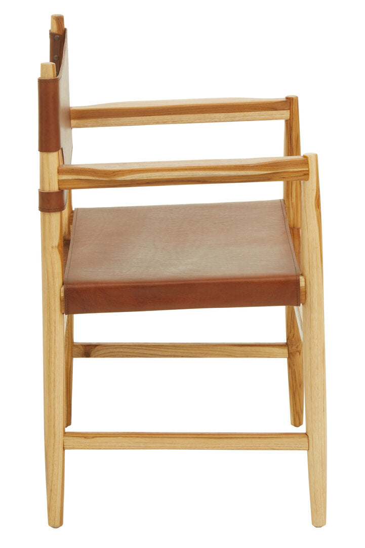 Seville Antique Brown Leather Chair