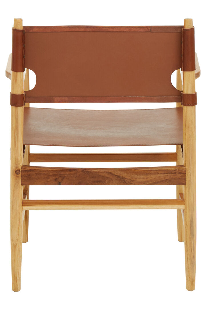 Seville Antique Brown Leather Chair