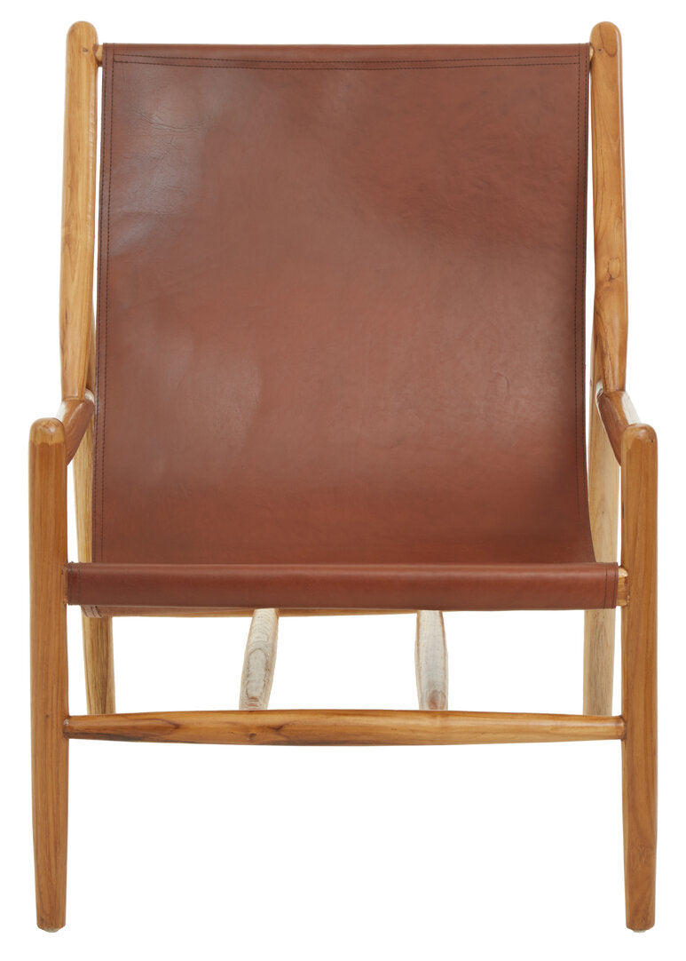 Seville Antique Dark Brown Leather Chair