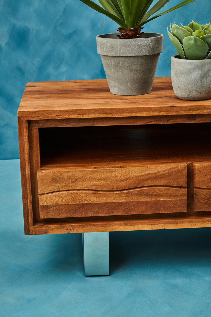 Oxford Acacia Wood Media Unit