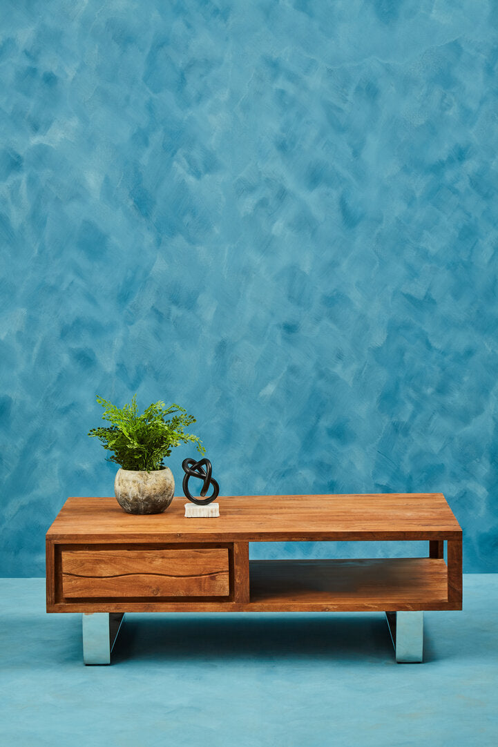 Oxford Acacia Wood Coffee Table with Drawer