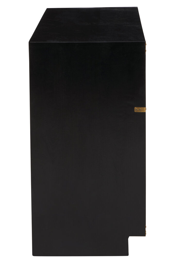 Savannah Two Drawer Black Mango Wood Console Table