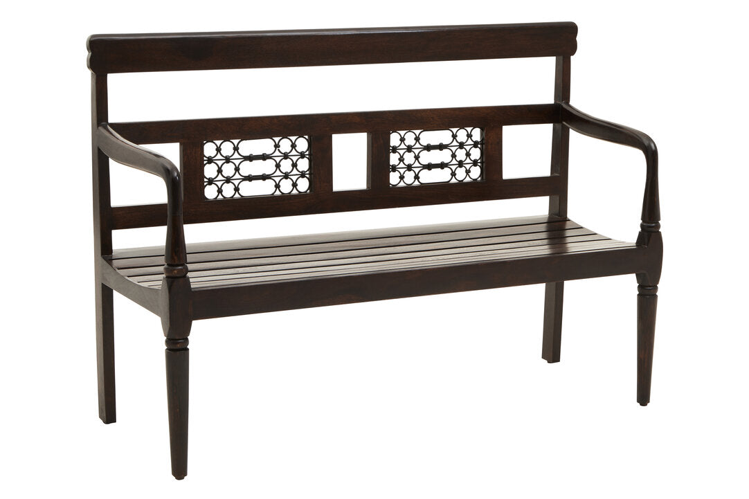 Brooklyn Dark Sheesham Wood Bench
