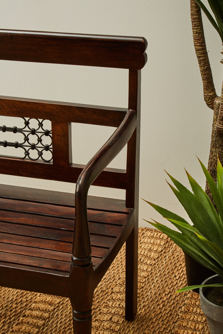 Brooklyn Dark Sheesham Wood Bench