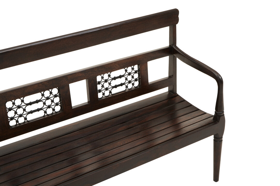 Brooklyn Dark Sheesham Wood Bench