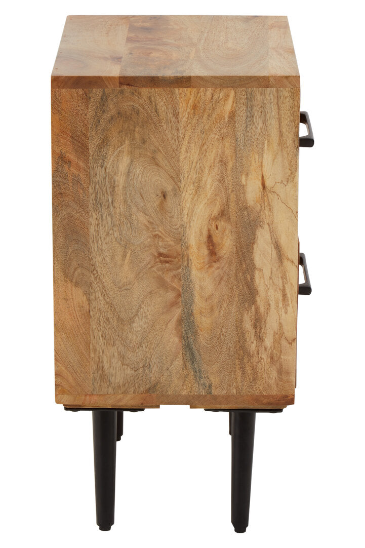 Cordoba Two Drawer Bedside Table in Mango Wood