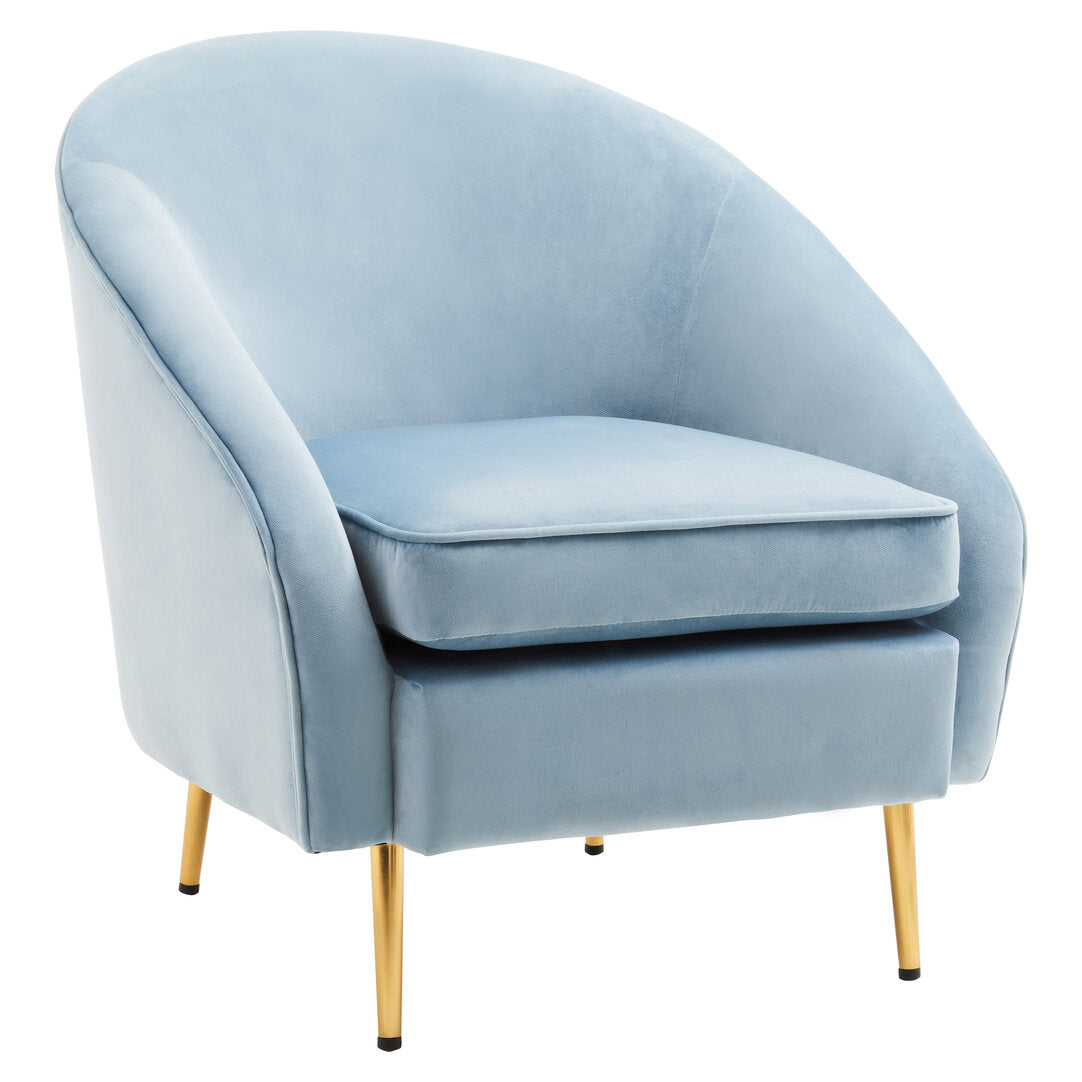 Hudson Aqua Blue Velvet Armchair