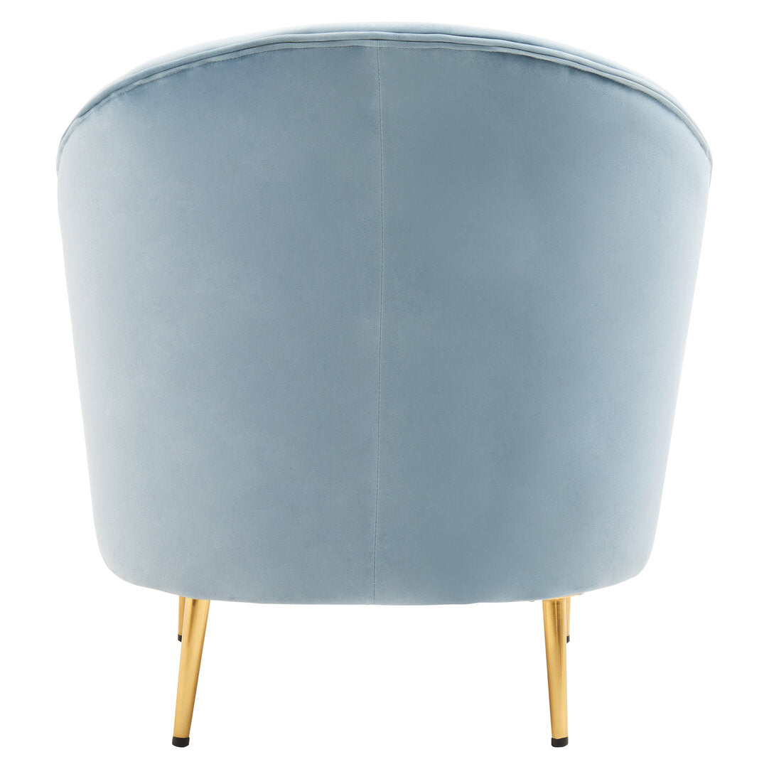 Hudson Aqua Blue Velvet Armchair