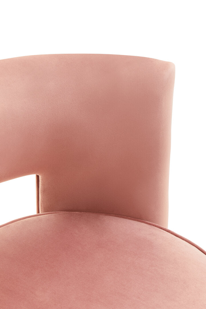 Hudson Pink Velvet Swivel Chair