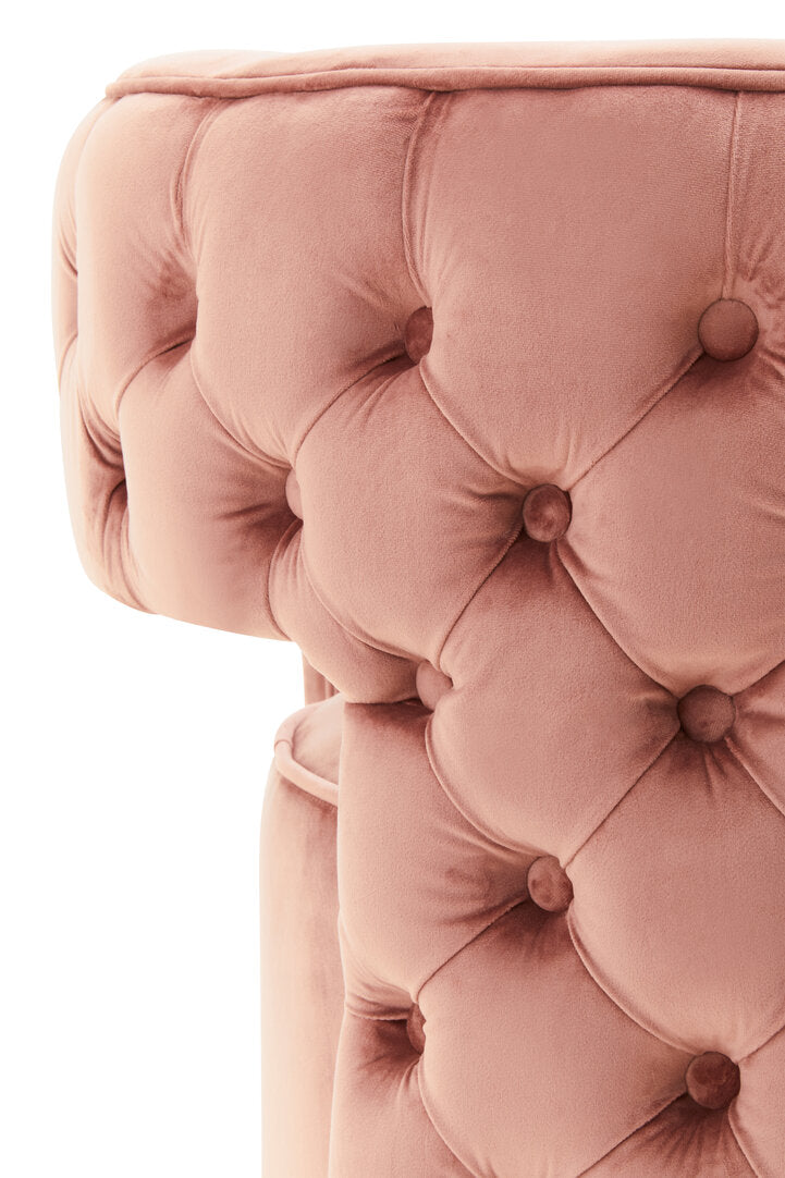 Hudson Pink Velvet Swivel Chair