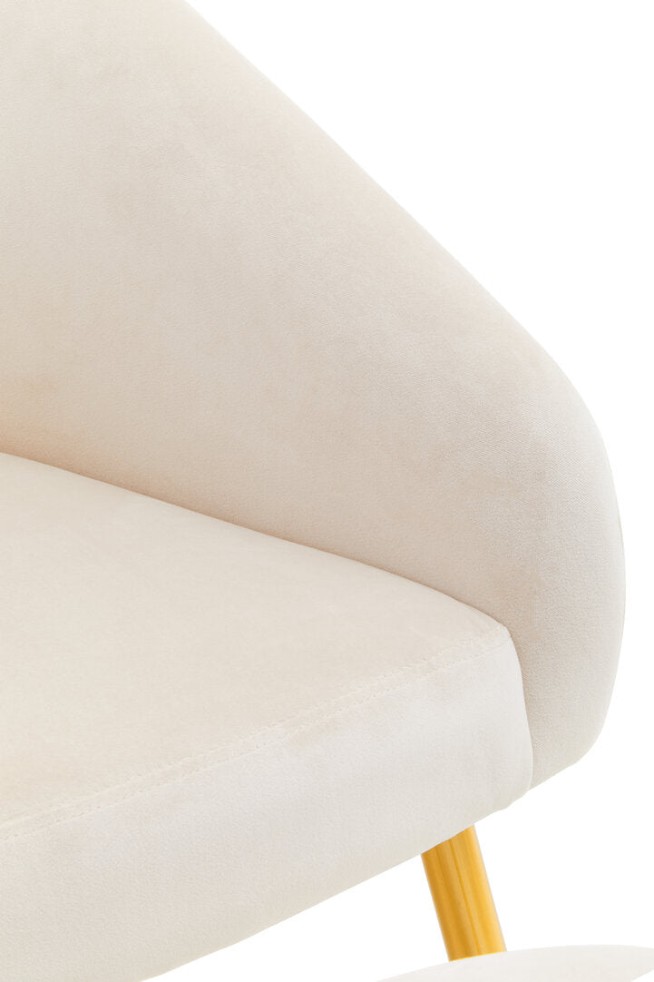 Hudson Beige Chair And Footstool