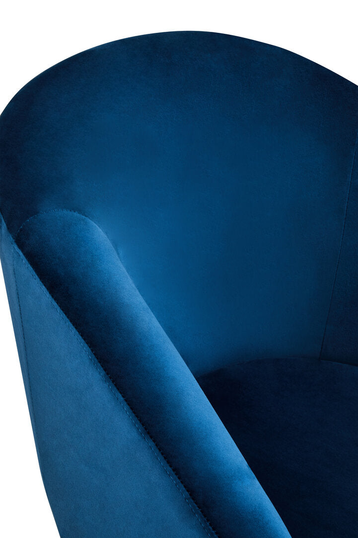 Hudson Midnight Blue Chair And Footstool