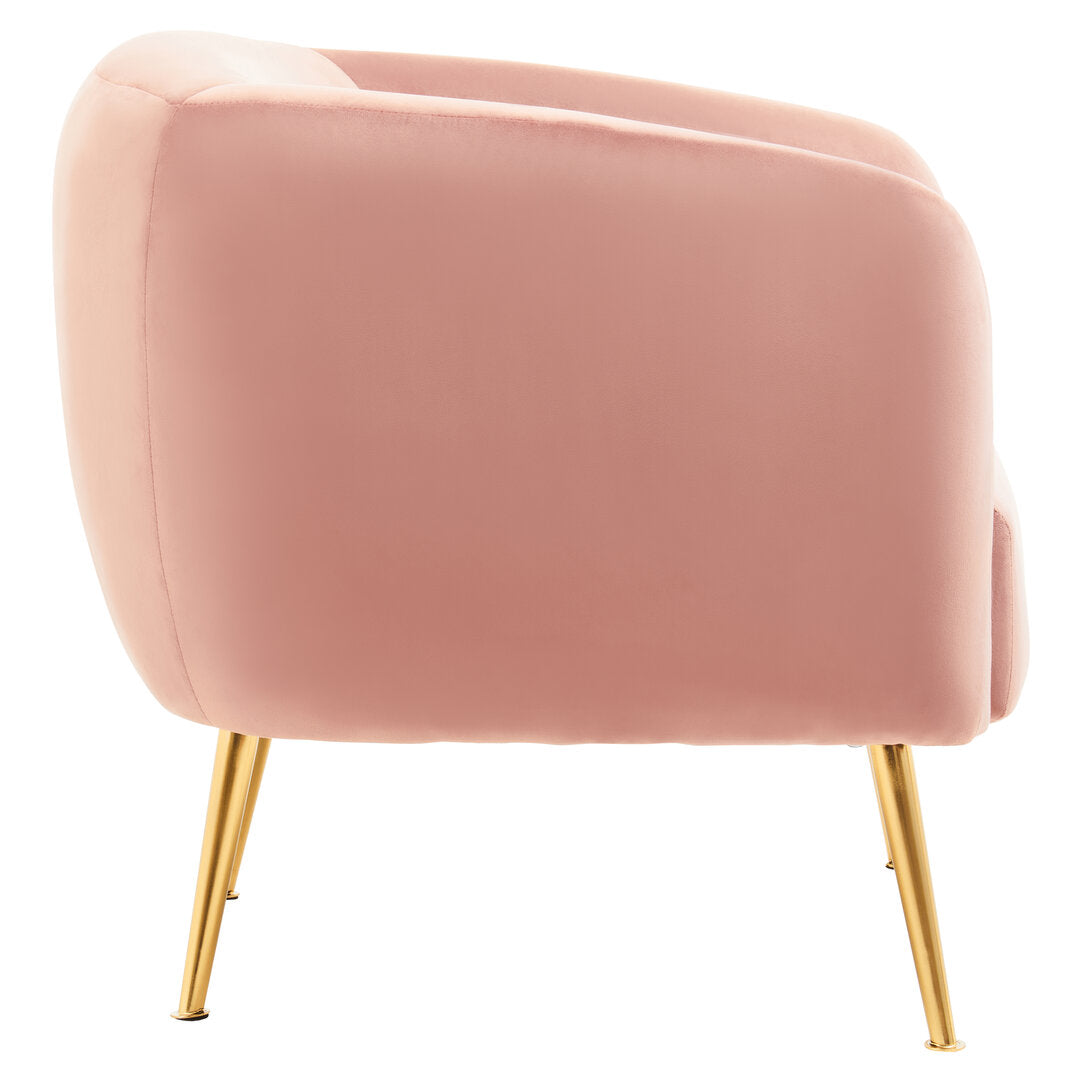 Hudson Pink Velvet Armchair