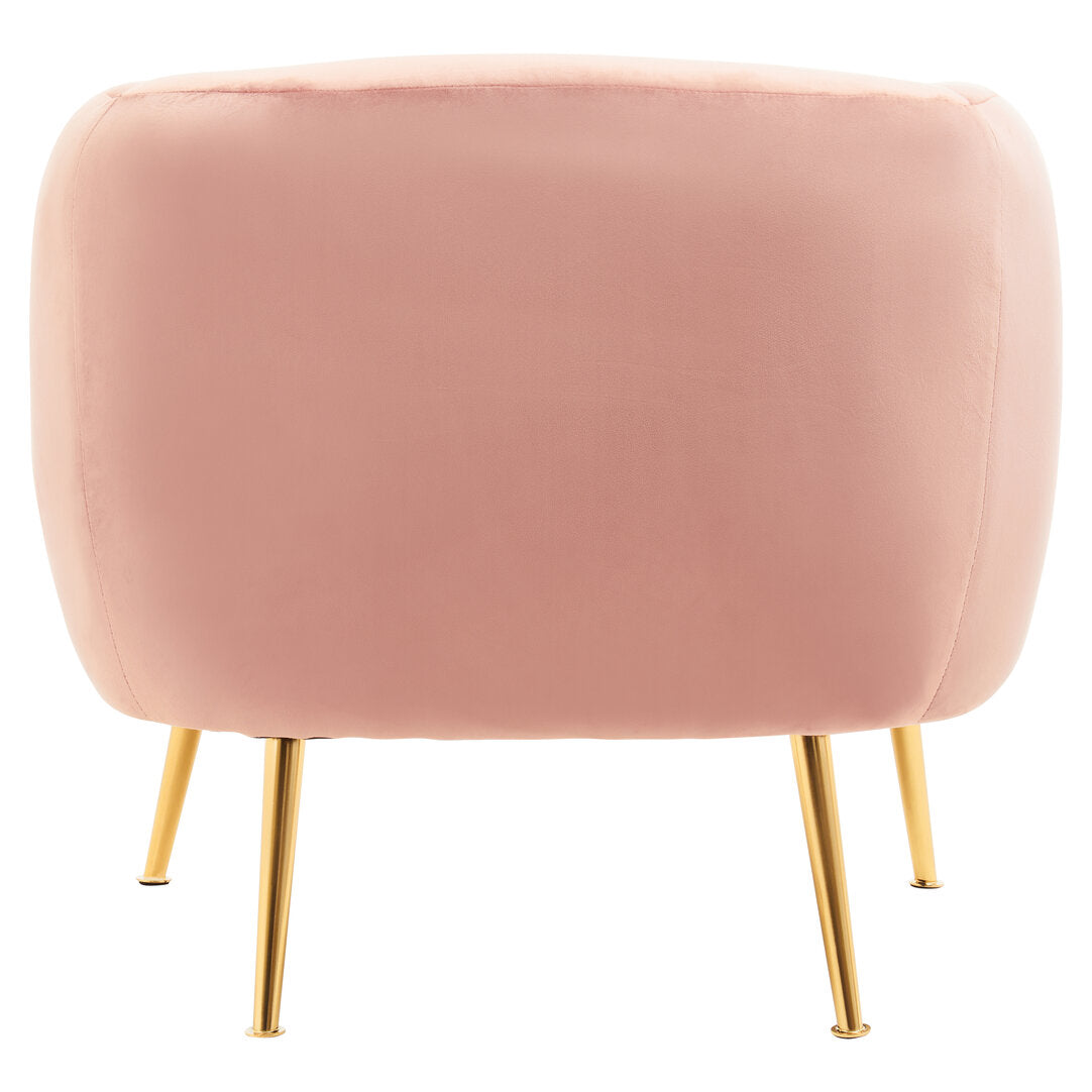 Hudson Pink Velvet Armchair