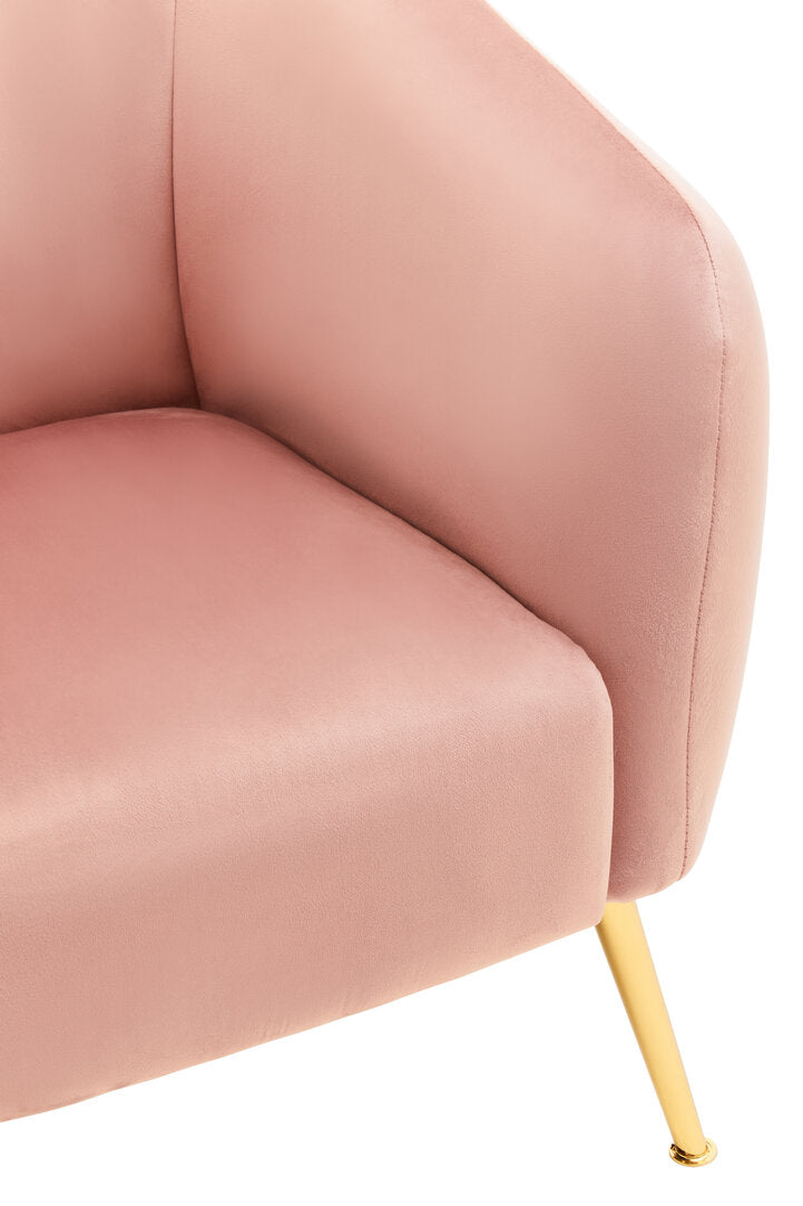 Hudson Pink Velvet Armchair