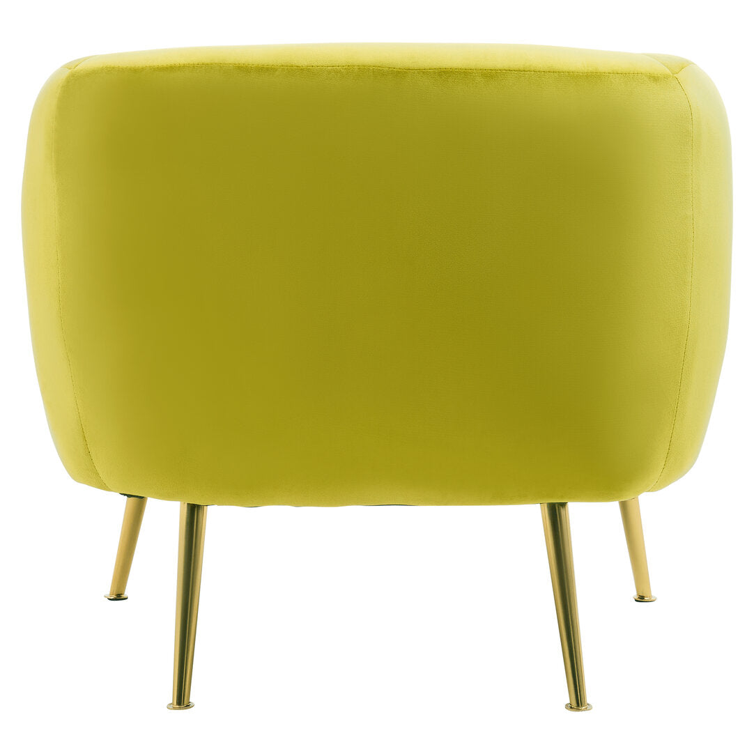 Hudson Velvet Armchair Olive