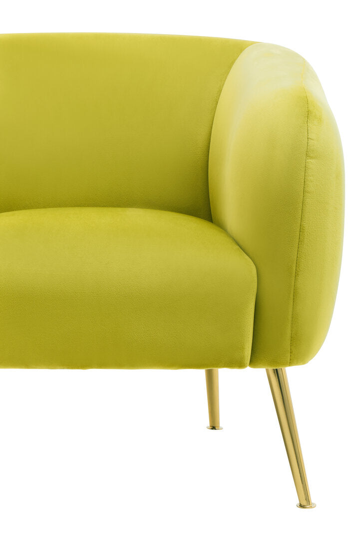 Hudson Olive Velvet Armchair