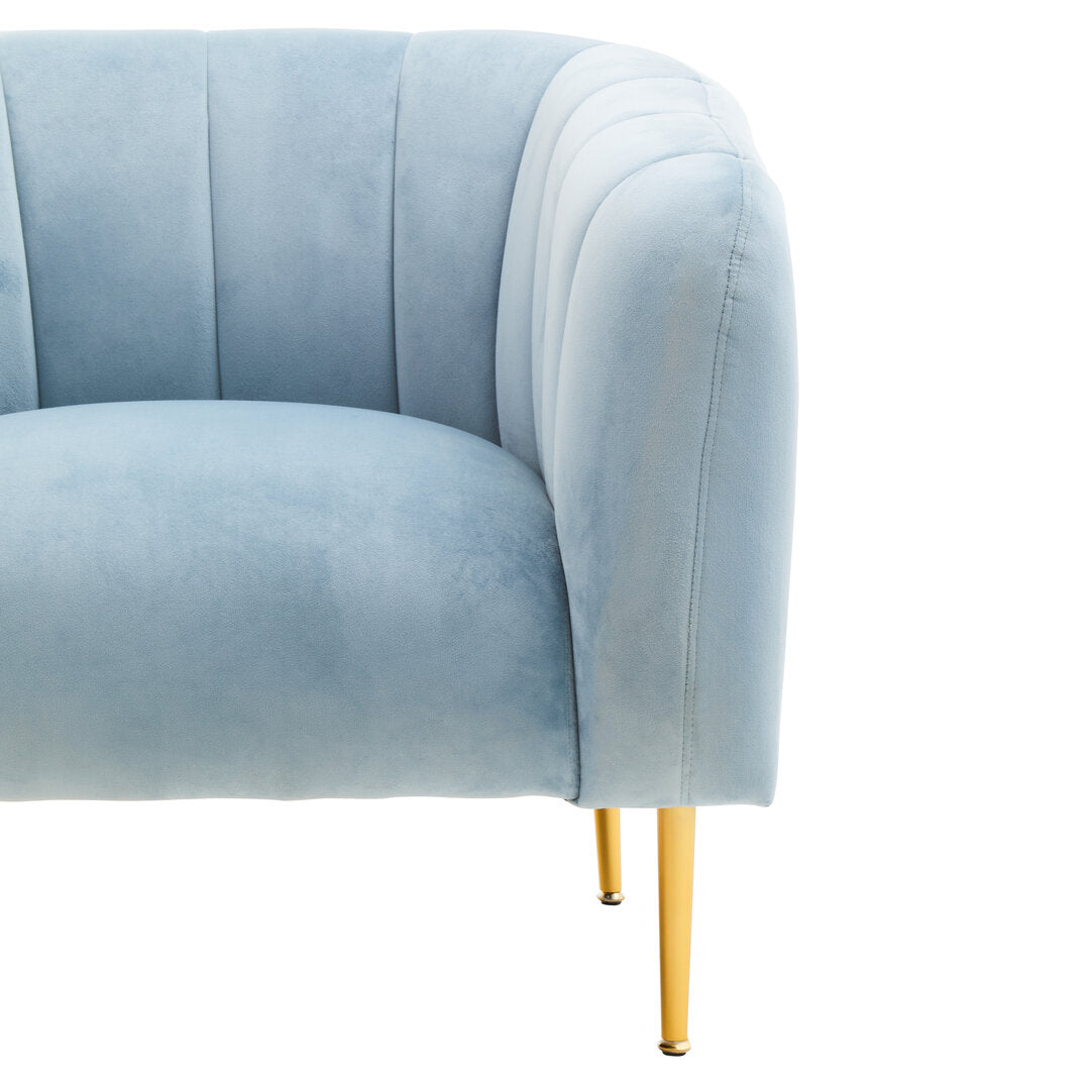 Hudson Blue Velvet Armchair