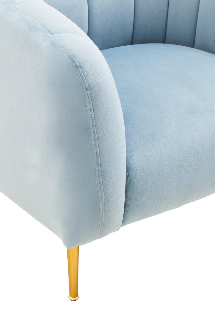Hudson Blue Velvet Armchair