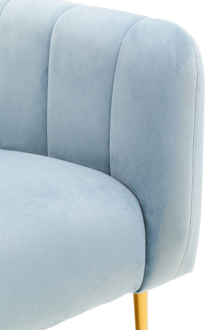 Hudson Blue Velvet Armchair