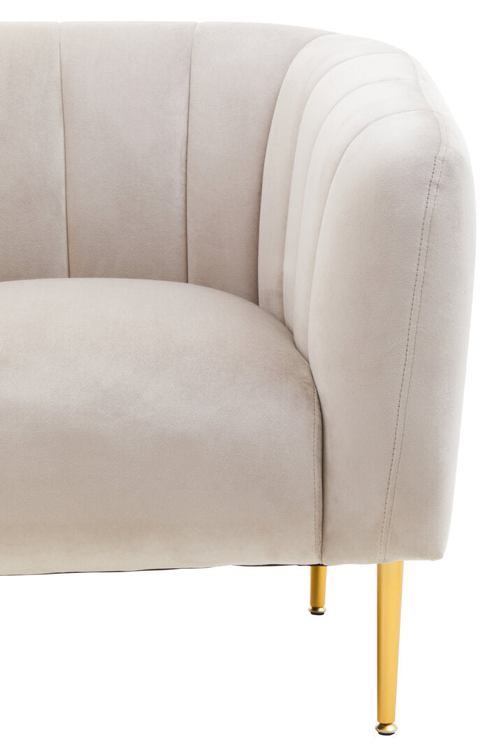 Hudson Silver Grey Velvet Armchair