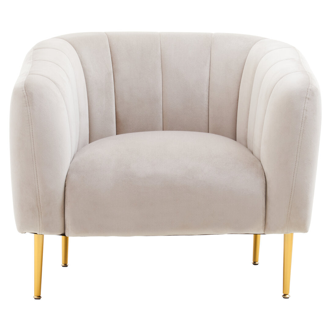 Hudson Silver Grey Velvet Armchair