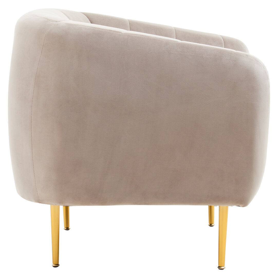 Hudson Mink Velvet Channel Detail Armchair