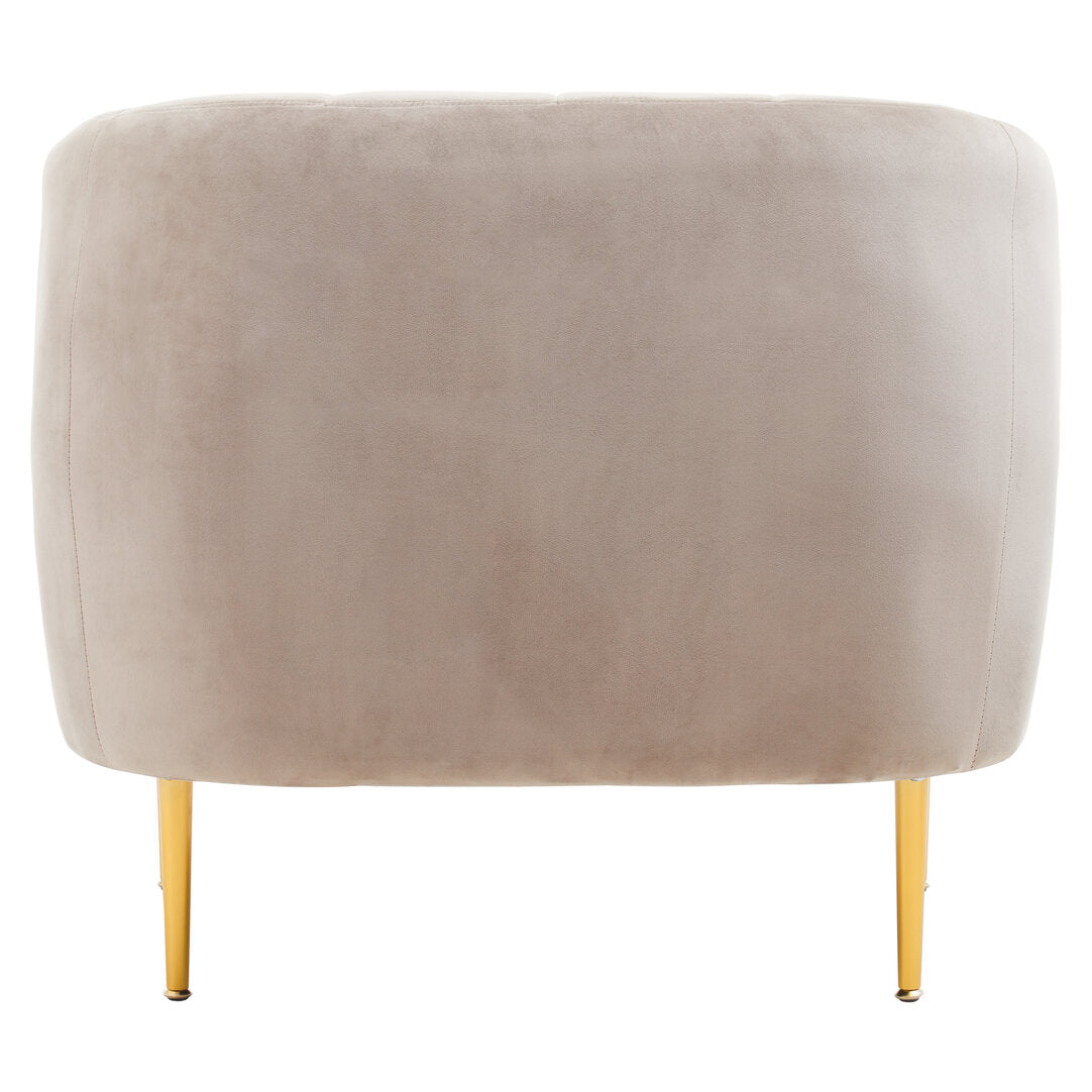 Hudson Mink Velvet Channel Detail Armchair