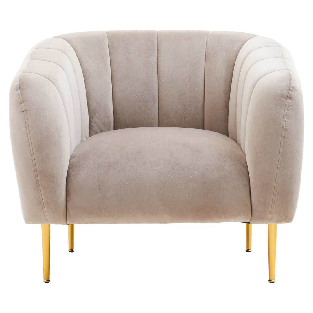 Hudson Mink Velvet Channel Detail Armchair