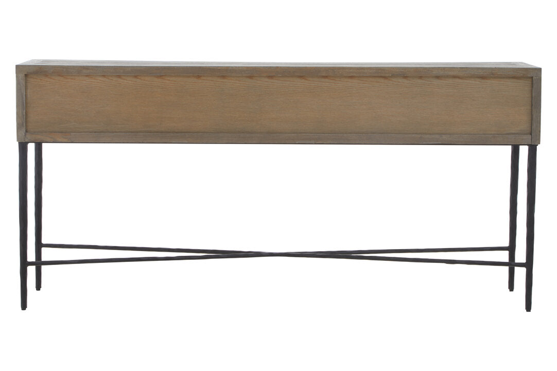 Notting Four Drawer Elm Wood Console Table
