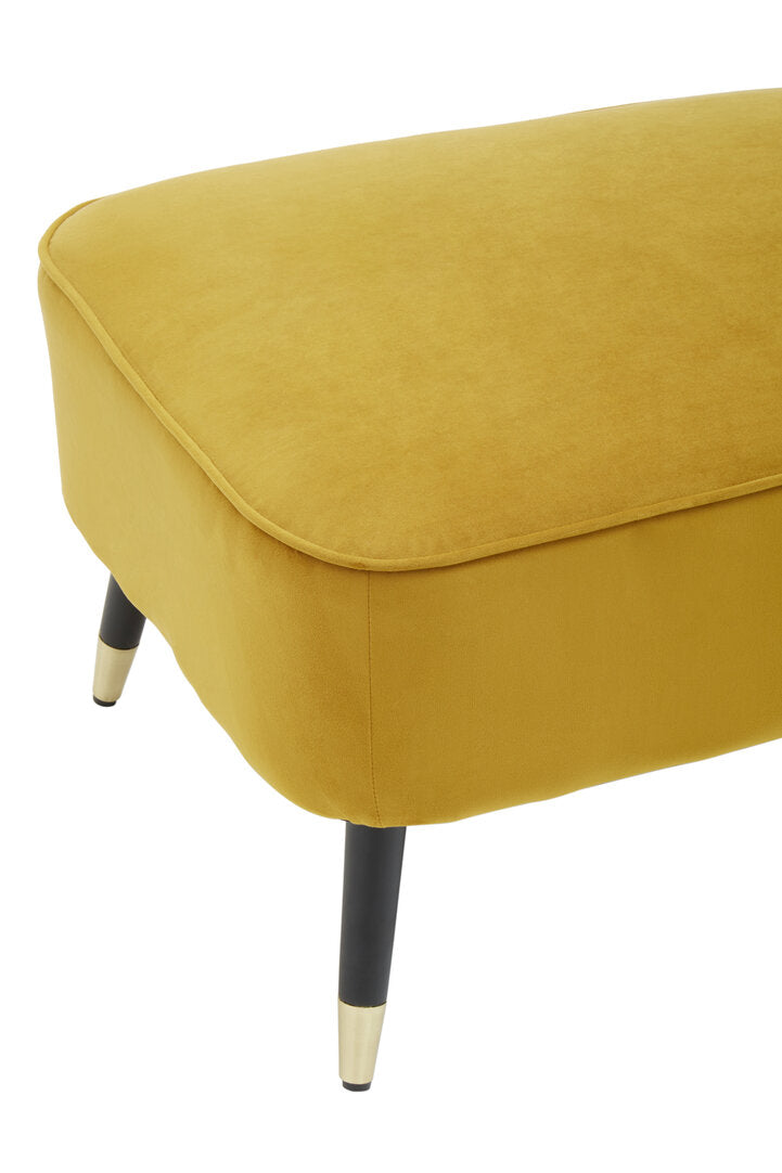 Balmoral Mustard Velvet Right Hand Chaise Longue