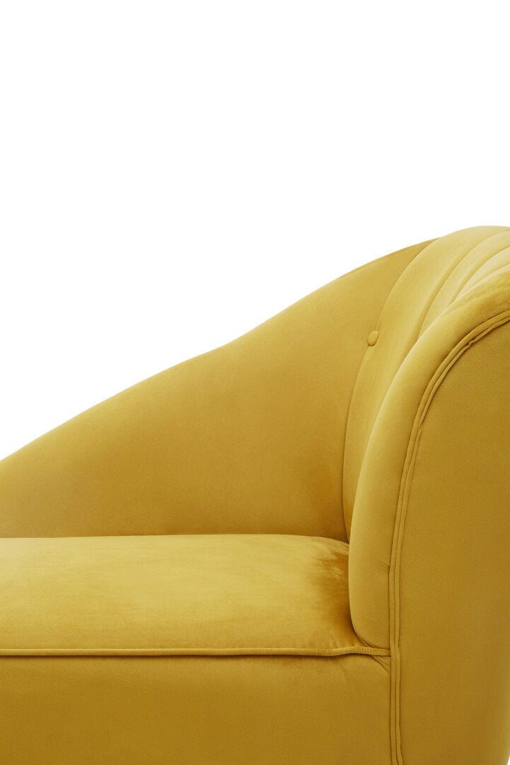 Balmoral Mustard Velvet Right Hand Chaise Longue