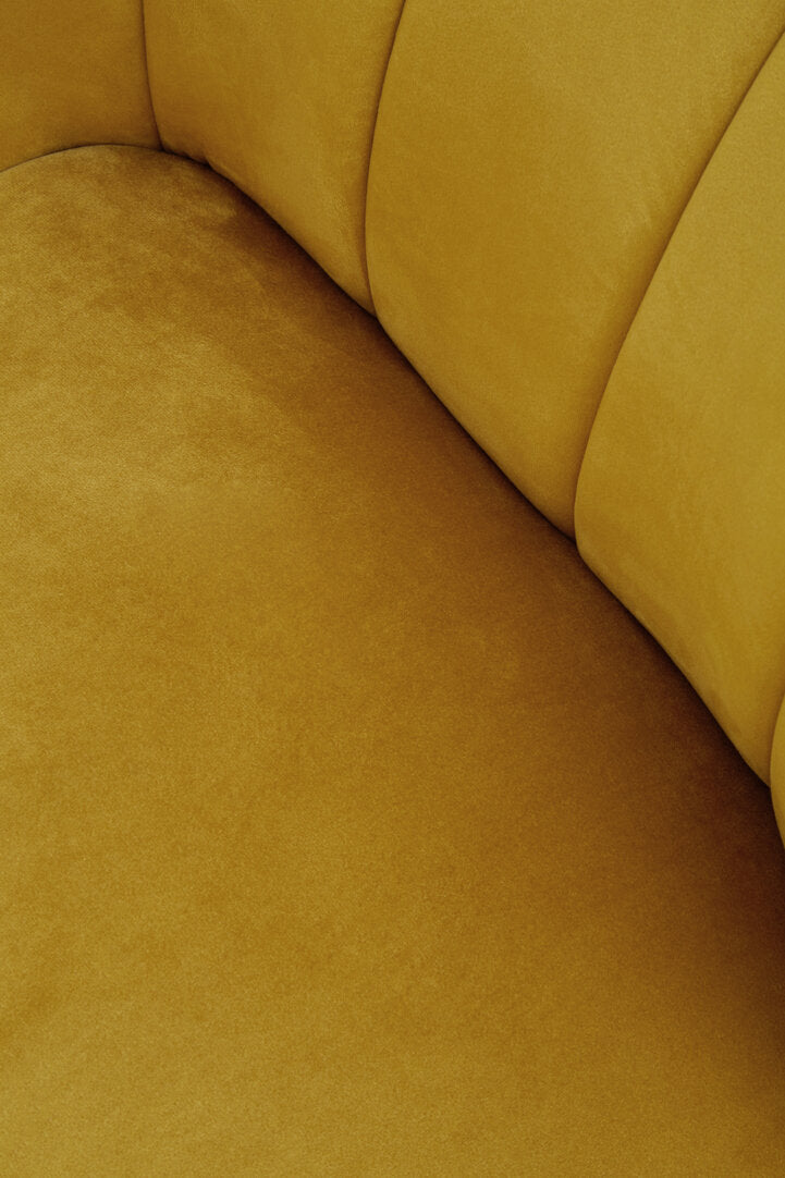 Balmoral Mustard Velvet Right Hand Chaise Longue
