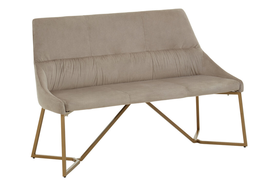 Carlton Velvet Bench Mink