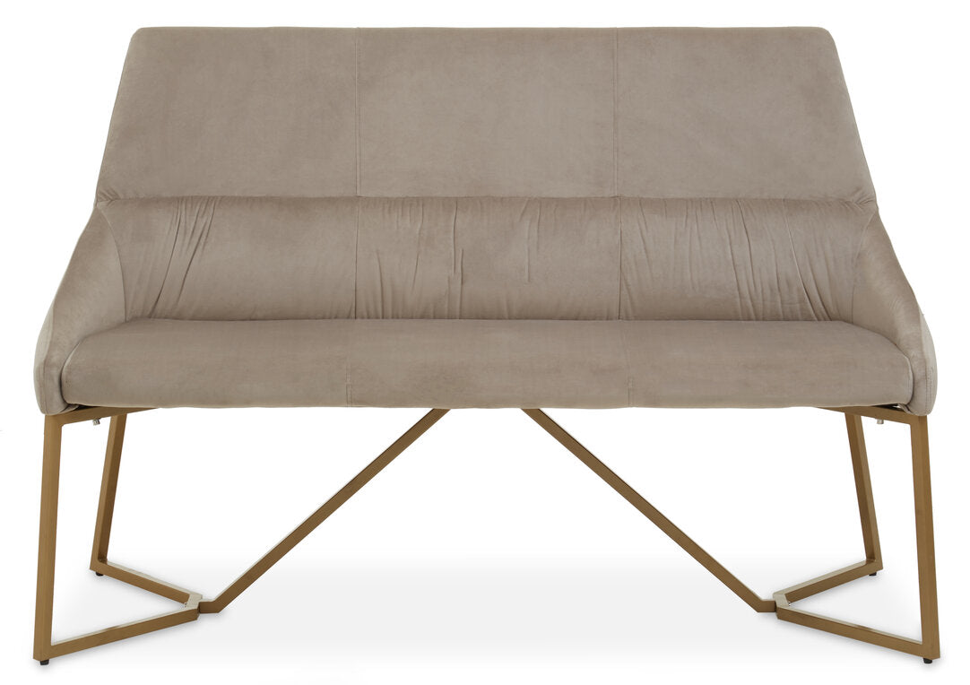 Carlton Velvet Bench Mink
