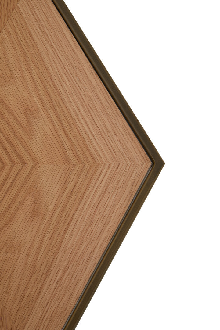 Durham Hexagonal Oak Veneer Coffee Table