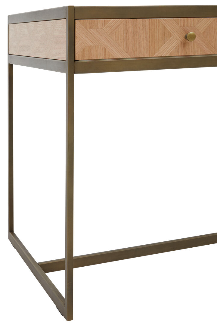 Durham Oak Veneer 2 Drawer Desk