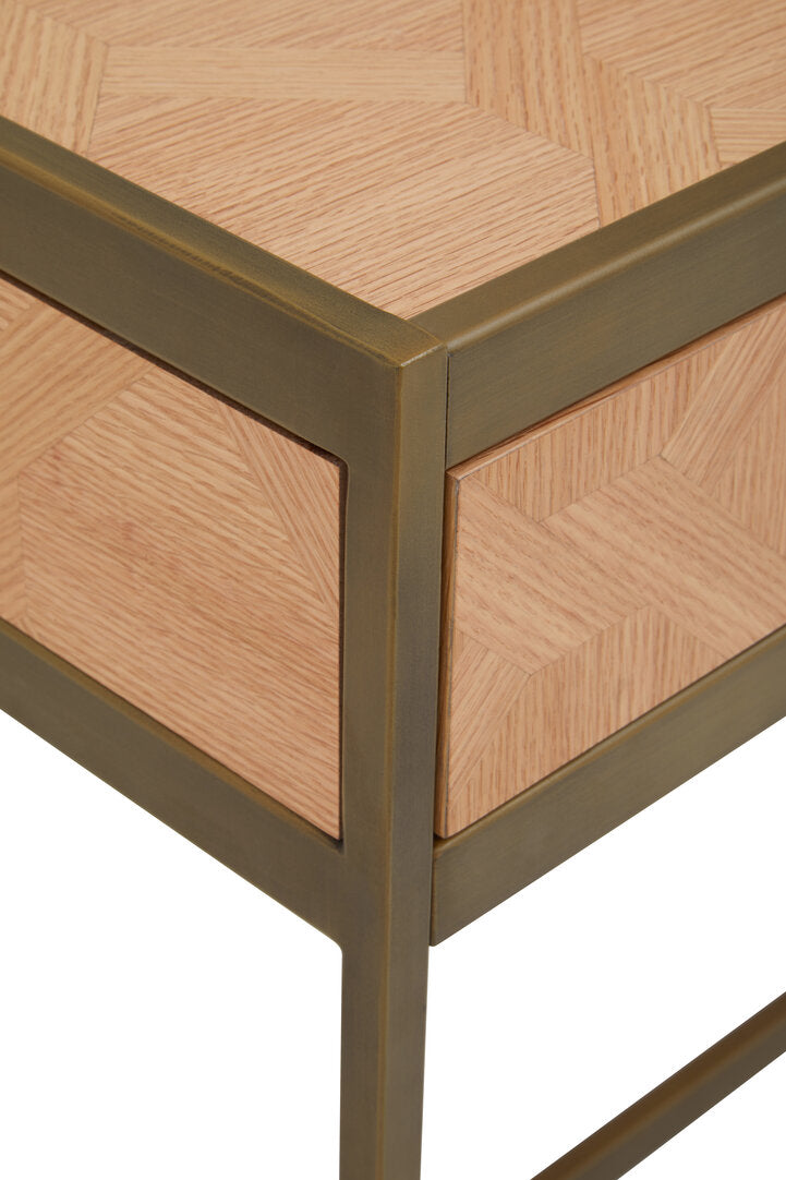 Durham Oak Veneer 2 Drawer Desk