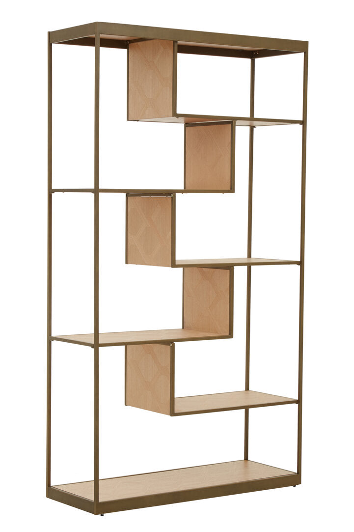 Durham Brushed Brass Multi Tier Shelving Unit