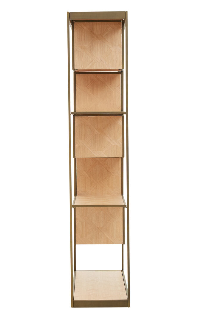 Durham Brushed Brass Multi Tier Shelving Unit