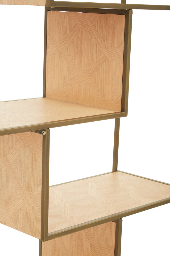 Durham Brushed Brass Multi Tier Shelving Unit